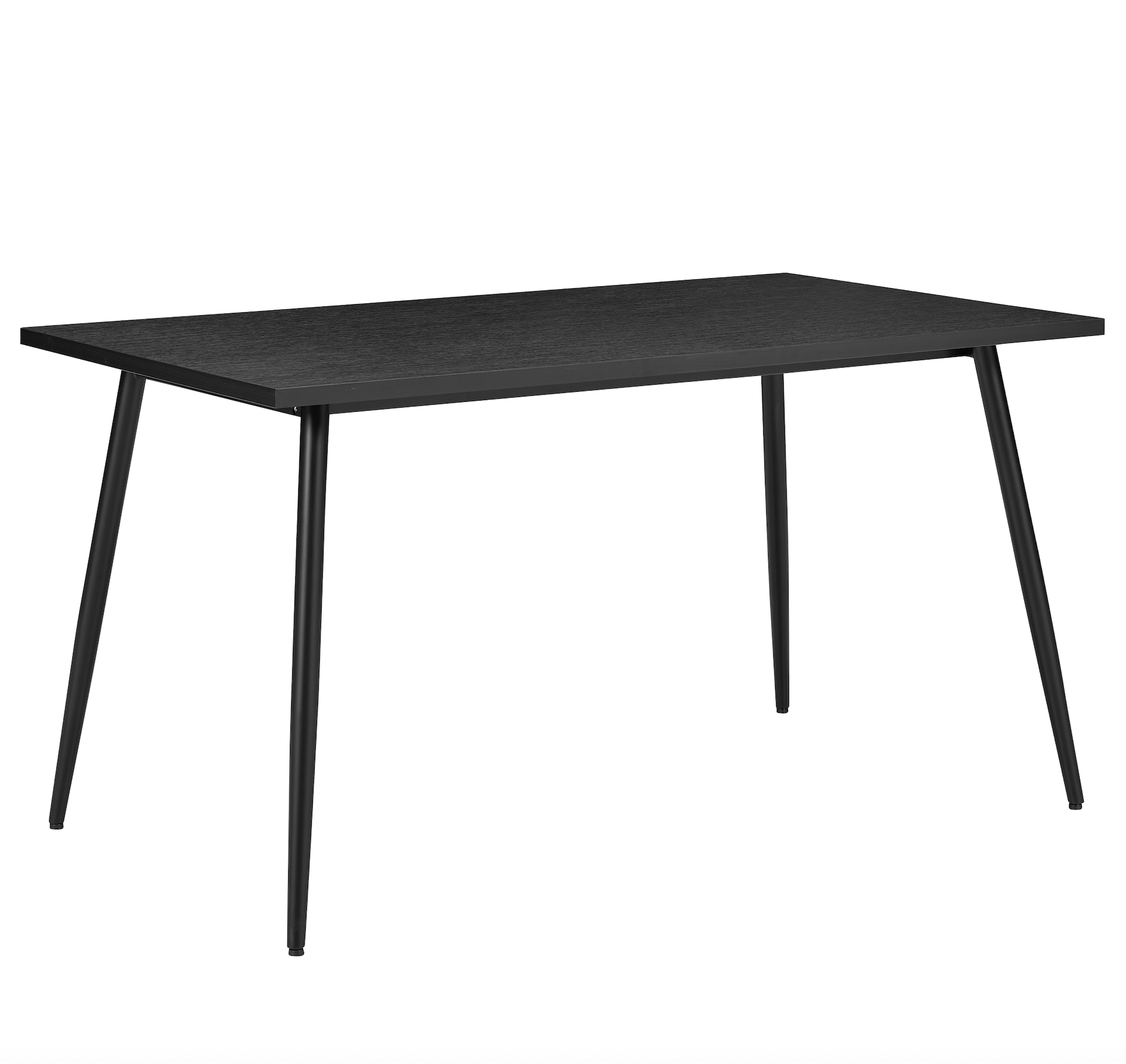 Horizon Black Wood Rectangular Dining Table 140cm